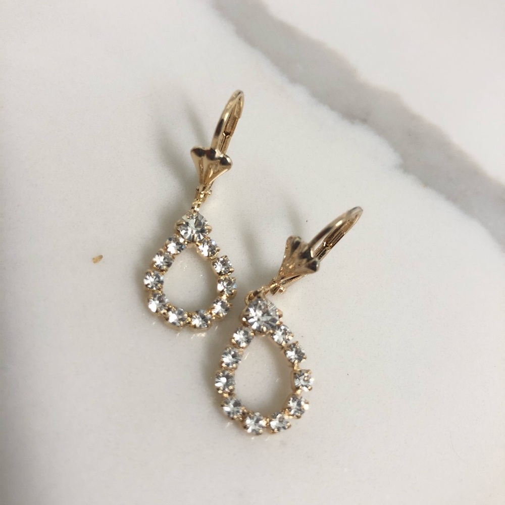 18k Gold Filled CZ Earrings - Picture 4 of 8